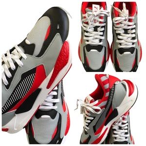 RS-Z- Red Campus Puma Running Shoes Red White Sz 11.